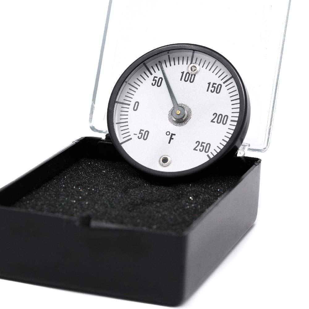 PIC Gauge B2MSA 2" Dial Size, 40/120°F, Surface Mount, Connection, Black Steel Case