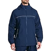 ZITY Men's Rain Jacket Waterproof with Hood Lightweight Windbreaker Jacket for Men Breathable Mesh Raincoat for Hiking Golf