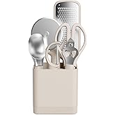 bella 7 Piece Modular Gadget Set, Non-Toxic Silicone, Oatmilk