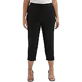 Rafaella Womens Plus Satin Twill Capri with Grommets
