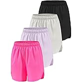 Mexholin Girls Athletic Shorts with Pockets Running Shorts for Girl,Soccer Short for Kids Teens Basketball Workout