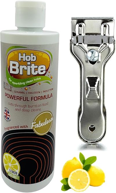 Hob Brite Genuine Oven Cooker Ceramic Cleaner 300ml & Scraper Kit