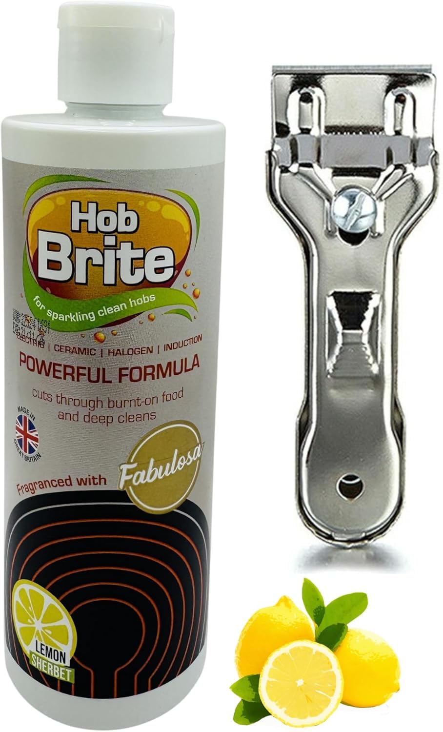hob brite Genuine Oven Cooker Ceramic Cream Cleaner 300ml & Scraper Kit