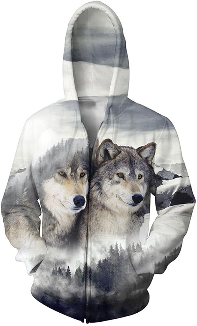 wolf print sweatshirt