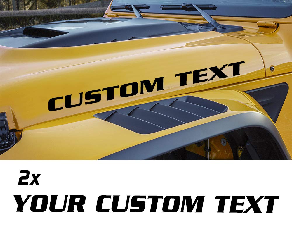 Custom Jeep Wrangler Decals - Custom Jeep Hood Decals Set Paper Paper Party Supplies Kromasol Com - All of our custom made automotive vinyl lettering decals are made from high performance cast pvc film with special low initial tac adhesive to allow repositioning but yet still have excellent durability (minimum of 5 year exterior custom made jeep wrangler decal lettering you design online!