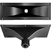 honselia 2Pcs Screw-On Horn Tweeter, 384mm x 128mm Horn Speaker Stage Horn Treble Speaker, Throat Diameter 1.02&ldquo;
