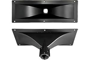 2Pcs Screw-On Horn Tweeter, 384mm x 128mm Horn Speaker Stage Treble Speaker, Throat Diameter 1.02“
