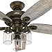 Hunter Fan 52in Regal Bronze Ceiling Fan includes Three-light Fitter with Clear Glass, 5 Blade (Renewed)