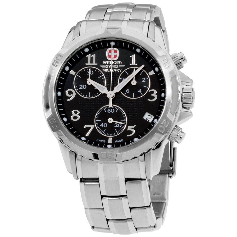 Wenger Swiss Military 'GST' Stainless Steel ChronoGraph Date Mens Watch