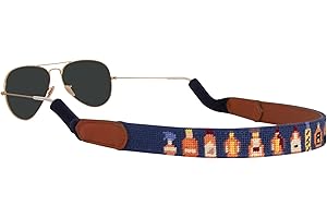 Huck Venture Leather Hand-Stitched Needlepoint Sunglass Strap Retainer