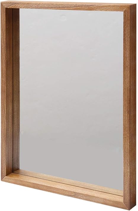 Amazon Co Jp 鏡 ミラー アンティーク ボックスミラー Ante アンテ 天然木 北欧 シンプル おしゃれ ブラウン ホワイト 幅45 長方形 ホワイト ホーム キッチン