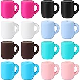 EVERMARKET Silicone Cup Beads - 16 Pcs, Cute Focal Beads for Pens, Keychain Making DIY Crafts, Necklace, Bracelet, Lanyard