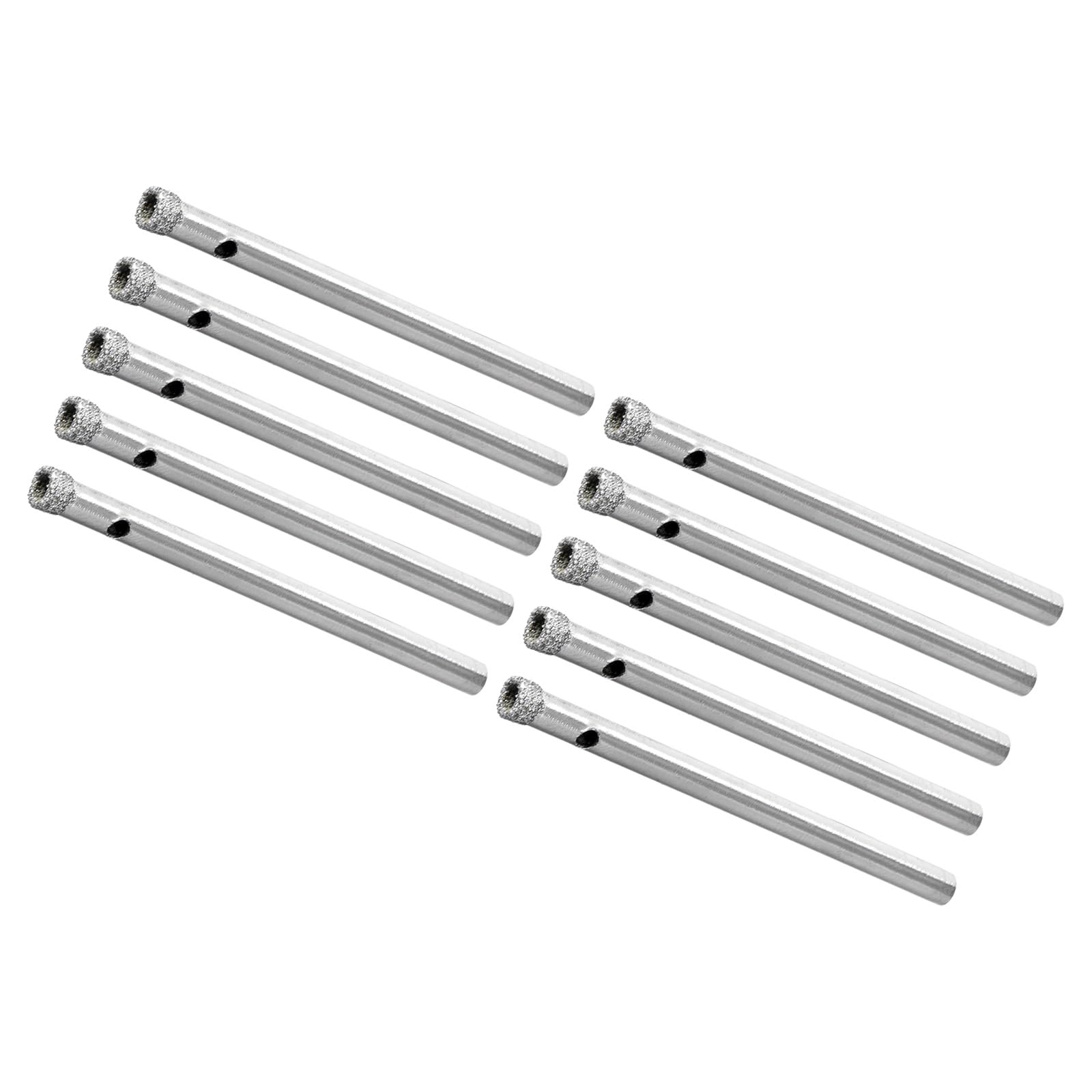 CoCud Diamond Hole Saws Drill Bits, 4mm / 5/32" Drilling Diameter, Nickel Plated Carbon Steel Drill Bit - (Applications: for Glass Ceramic Tiles Marble Stone), 10-Pieces