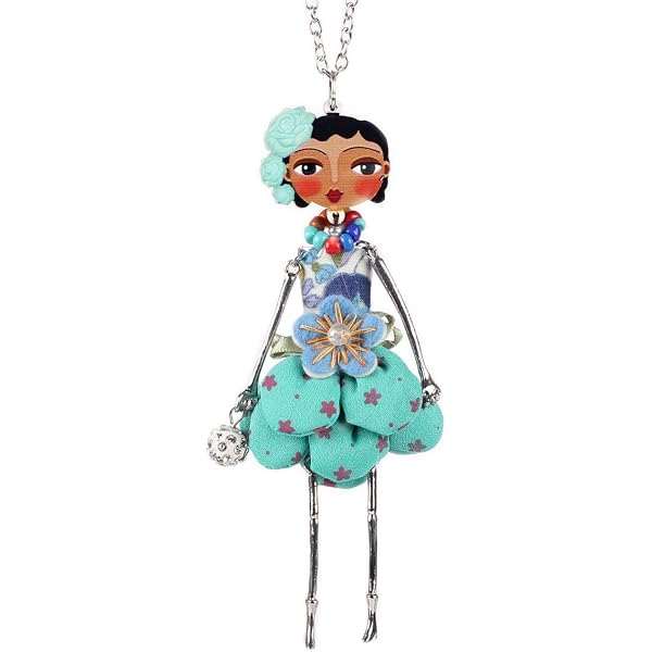 BONSNY Unique Sewing Machine Necklace - Enamel Alloy Pendant Choker Chain Fashion Jewelry For Women