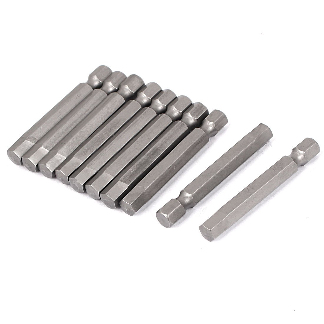 Sourcingmap 1/4 Inch Shank 50mm Long H6.0 Magnetic Hexagon Screwdriver Bits 10pcs