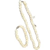 Japanese Pearls Pierre Lorren SOLID Silver 925 Lusterous AAA Grade Natural Freshwater Pearl Jewelry SET Baroque HANDMADE gift for her Birthday Natural White Akoya Pearl Necklace Bracelet Earrings SET