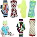 6 Pack of Judanzy Baby Boys Leg Warmers in Stripes ,Solid, and Designs