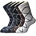 Pack of 5 Mens Thick Warm Casual Wool Crew Winter Socks Mixed Colors