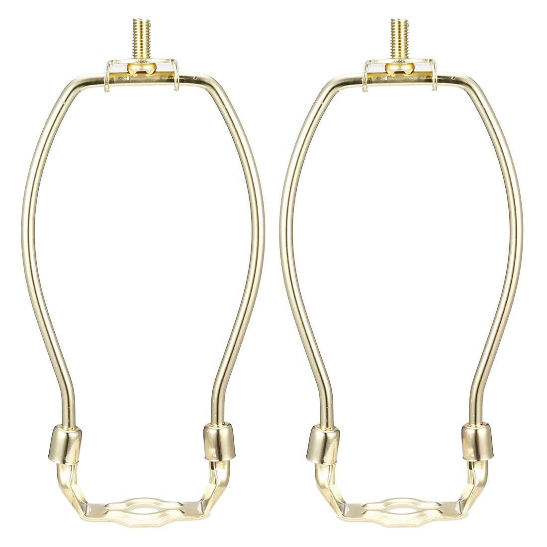 Sourcingmap Lamp Harp Holder 6 Inch Brass for Table and Floor Lamps 2Pcs