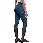 MoFiz Women's Silicone Full Seat Horse Riding Pants Zipper Pockets Equestrian Breeches Riding Tights