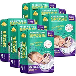 Sposie Overnight Diaper Booster Pads for Nighttime Leak Protection, 180 Inserts-Pads, No Adhesive for Easy Repositioning…