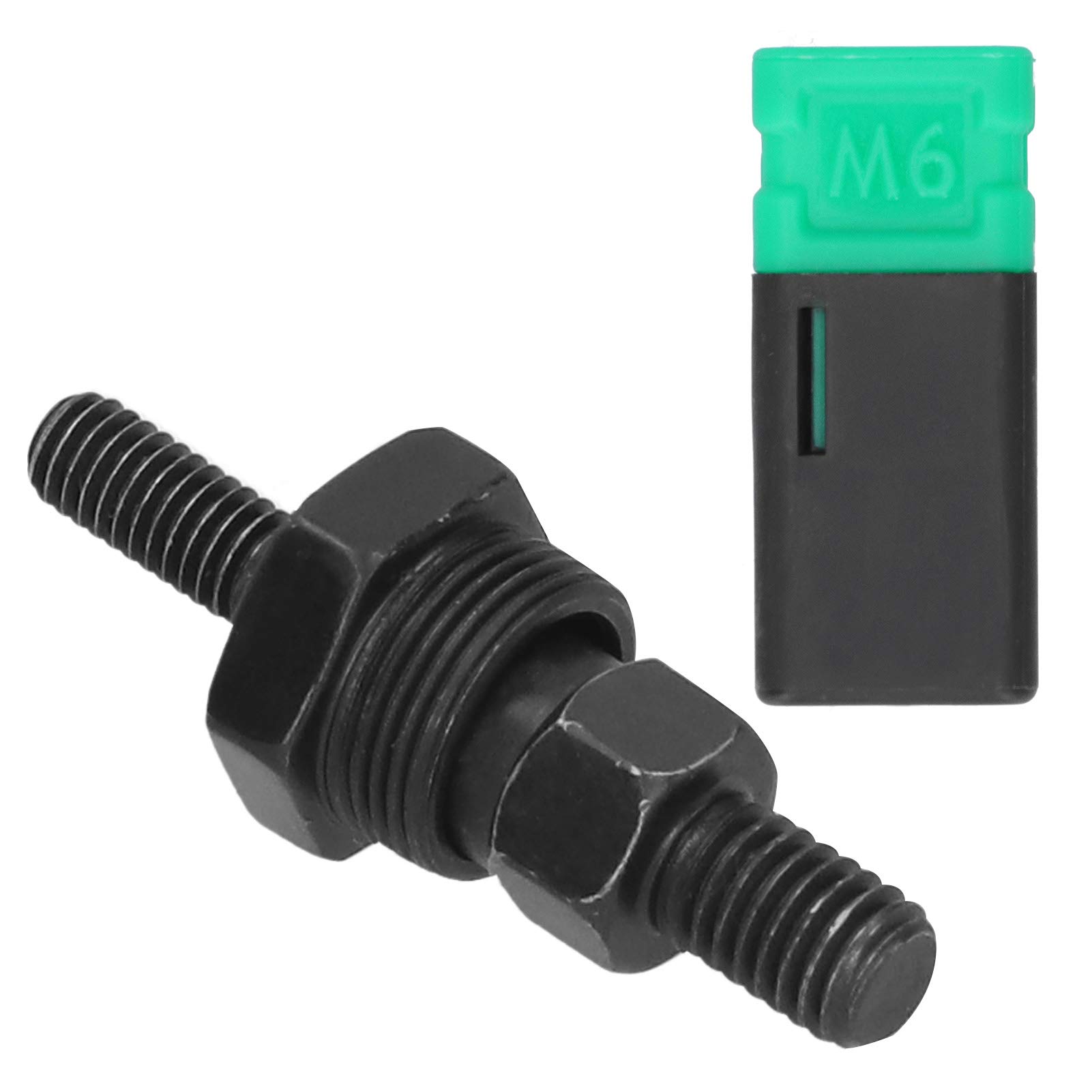 Haosie Rivet Nut Gun Head, Black Alloy Steel Rivet Gun Head M6 Thread Replacement Mandrel For Manual Rivet Nut Gun