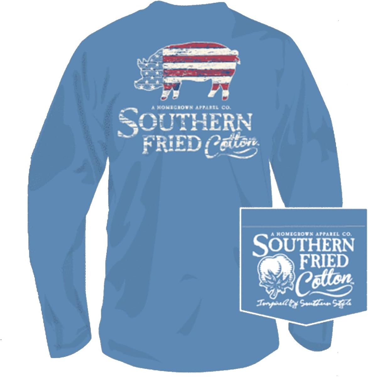 southern fried cotton long sleeve shirts