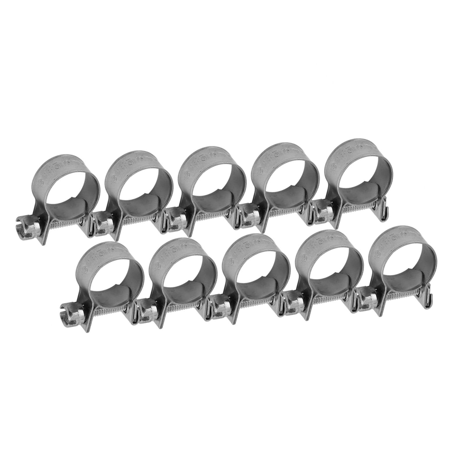 6-20mm T-Bolt Clamp 304 Stainless Steel Pipe Clamp Heavy Duty Hose Clamp (Pack of 10)[13-15Mm]