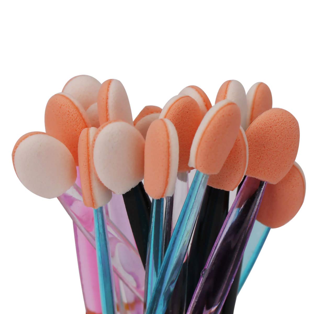 Akstore 100PCS Disposable Dual Sides Eye Shadow Sponge Applicator Eyeshadow Brushes Makeup Brush (Multicolors): Beauty