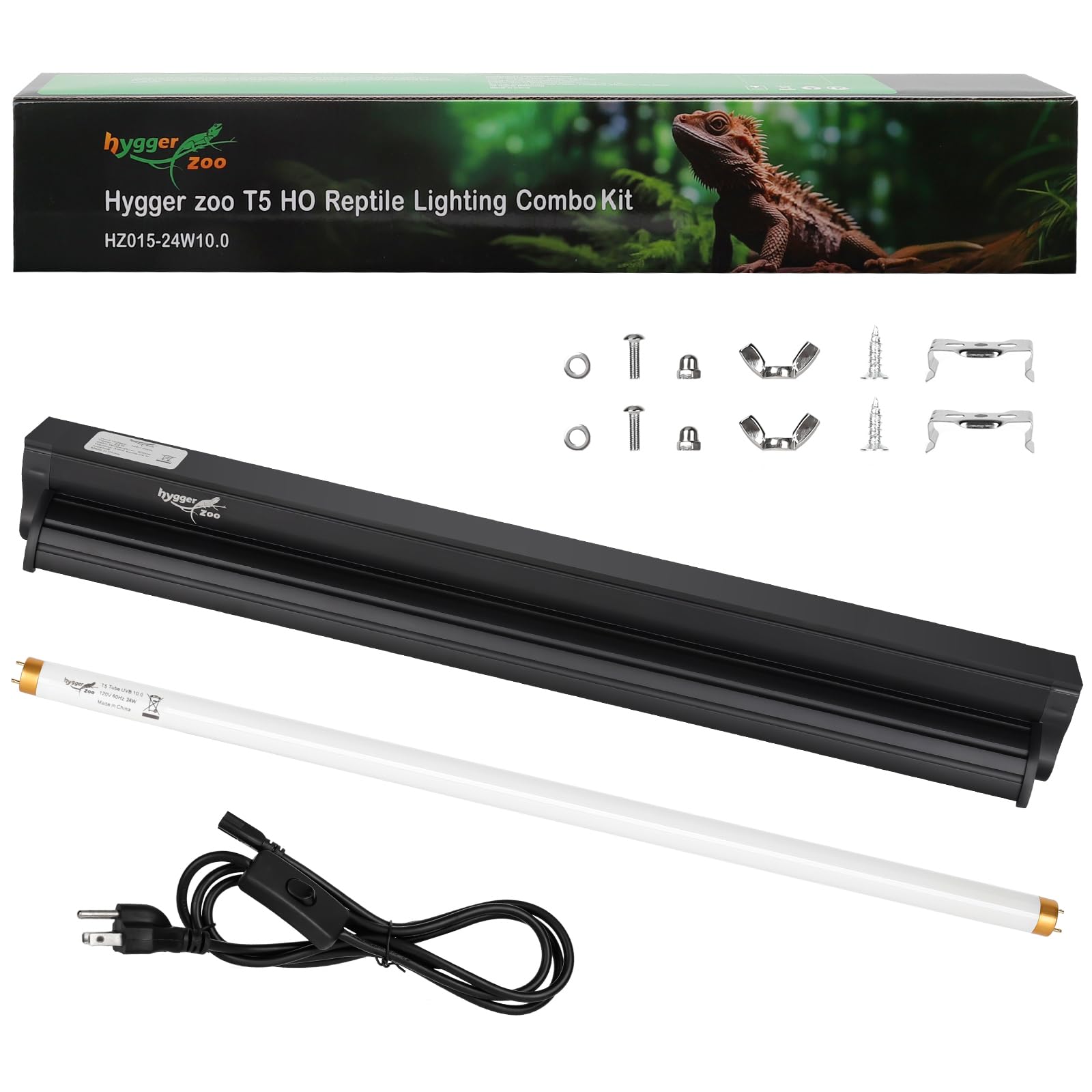 T5 UVB Reptile Light Fixture HO UVB Bulb Lighting
