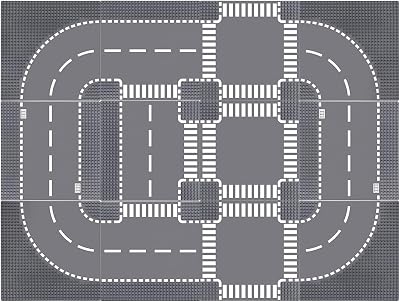 Lekebaby 12 Pack 10x10 Road Base Plates City Street Compatible with Major Brands