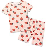 babee Reshinee Bamboo Viscose Toddler Unicorn Mermaid Girls Kids Pajamas Short Sleeve Summer Cool Snug fit Pjs 12M-8Y 2pcs