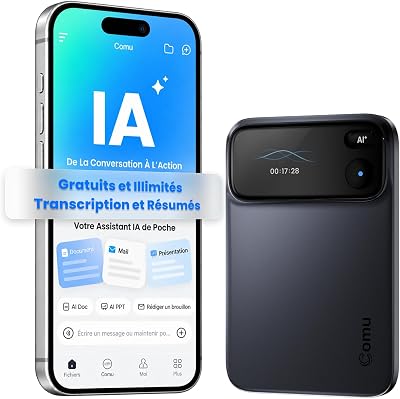 Action Pro Enregistreur Vocal IA Dictaphone avec Agent IA Intelligent