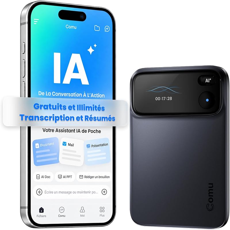 Action Pro Enregistreur Vocal IA Dictaphone avec Agent IA Intelligent — photo 1 sur 8