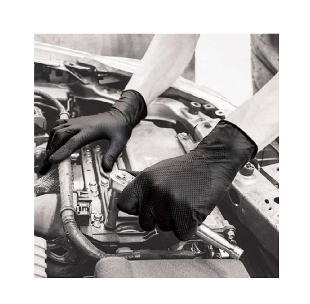 Bodyguards GL1002 Finite Black Nitrile Gloves, 8/Medium, Black (Pack of 100)