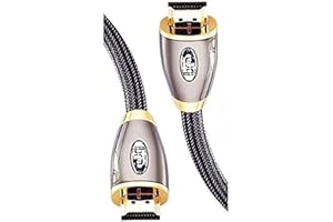 HDMI Cable 6ft - 4K UHD HDMI 2.0(4K@60Hz) Ready -18Gbps-28AWG Braided Cord -Gold Plated Connectors -Video 4K 2160p,HD 1080p,3