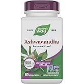 Nature's Way Ashwagandha, Reduces Stress*, Premium Extract, Adaptogenic*, Non-GMO Project Verified, Vegan, 60 Capsules