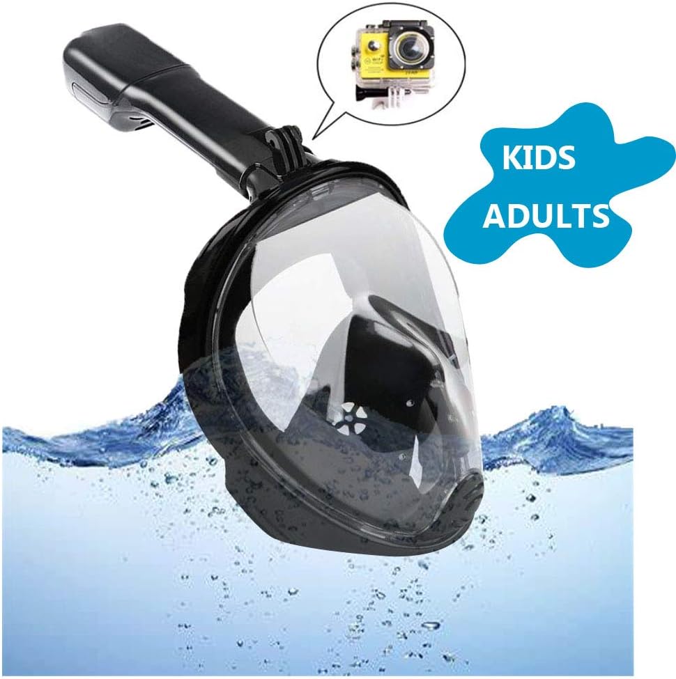 Aliyao Snorkel Mask Diving Swimming Easy Breath Full Face Mask Anti fog and Anti leak 180°Panoramic Technology for Children Adults with Ear Plug