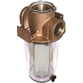 GROCO ARG-1500 Series 1-1/2" Raw Water Strainer w/Non-Metallic Plastic Basket