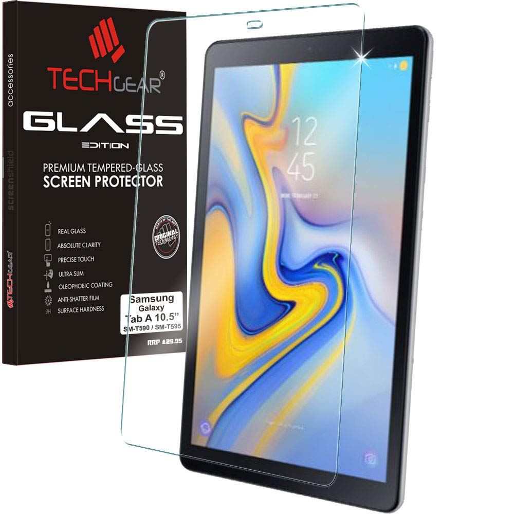 TECHGEAR Anti-Glare Screen Protector Compatible with Samsung Galaxy Tab A 10.5" (SM-T590 Series) - MATTE GLASS Edition Genuine Tempered Glass Screen Protector Guard Cover