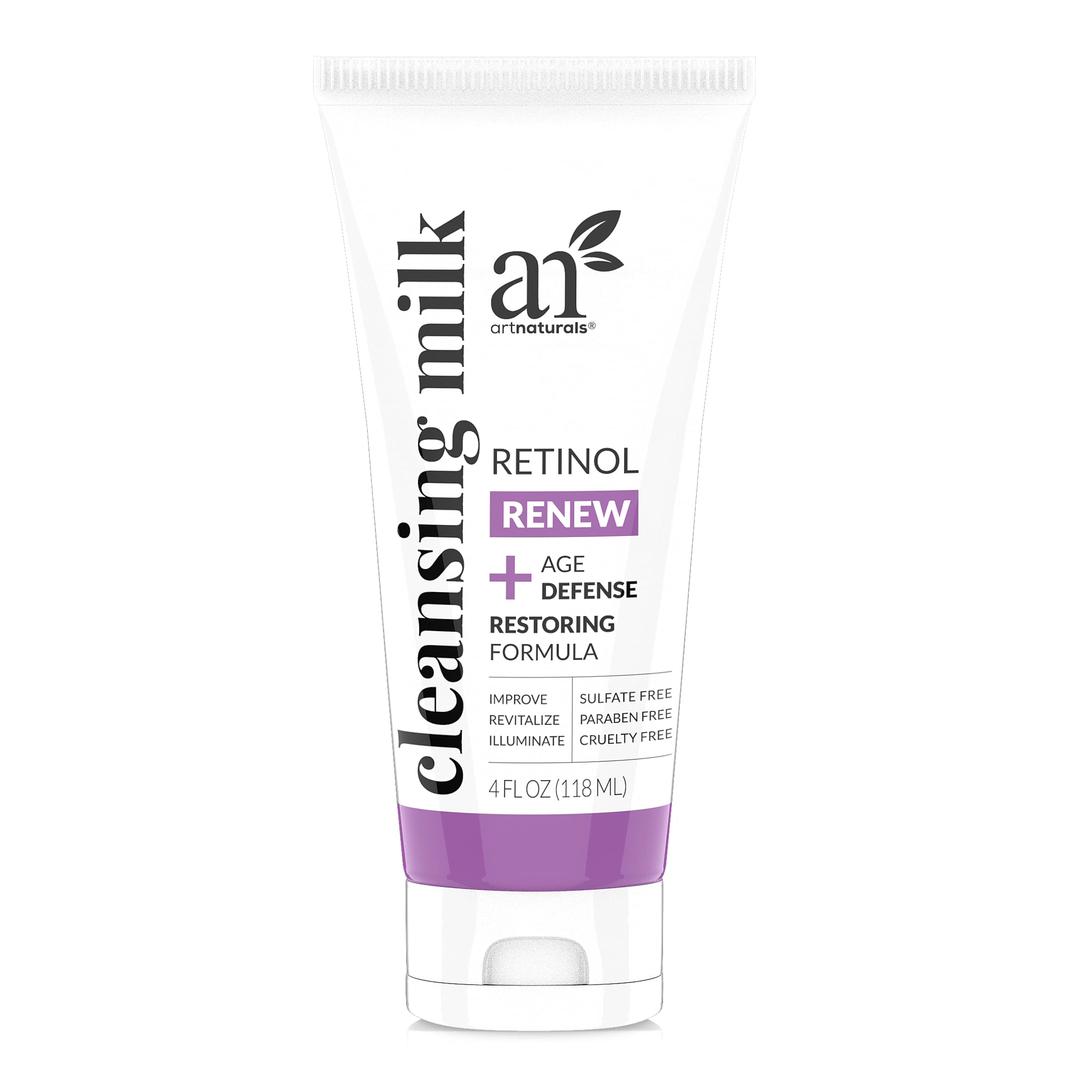 artnaturals Retinol Facial Cleanser - Wrinkle Serum for Anti-Aging and Fine Lines - Fragrance Free Skin Care - 4 oz