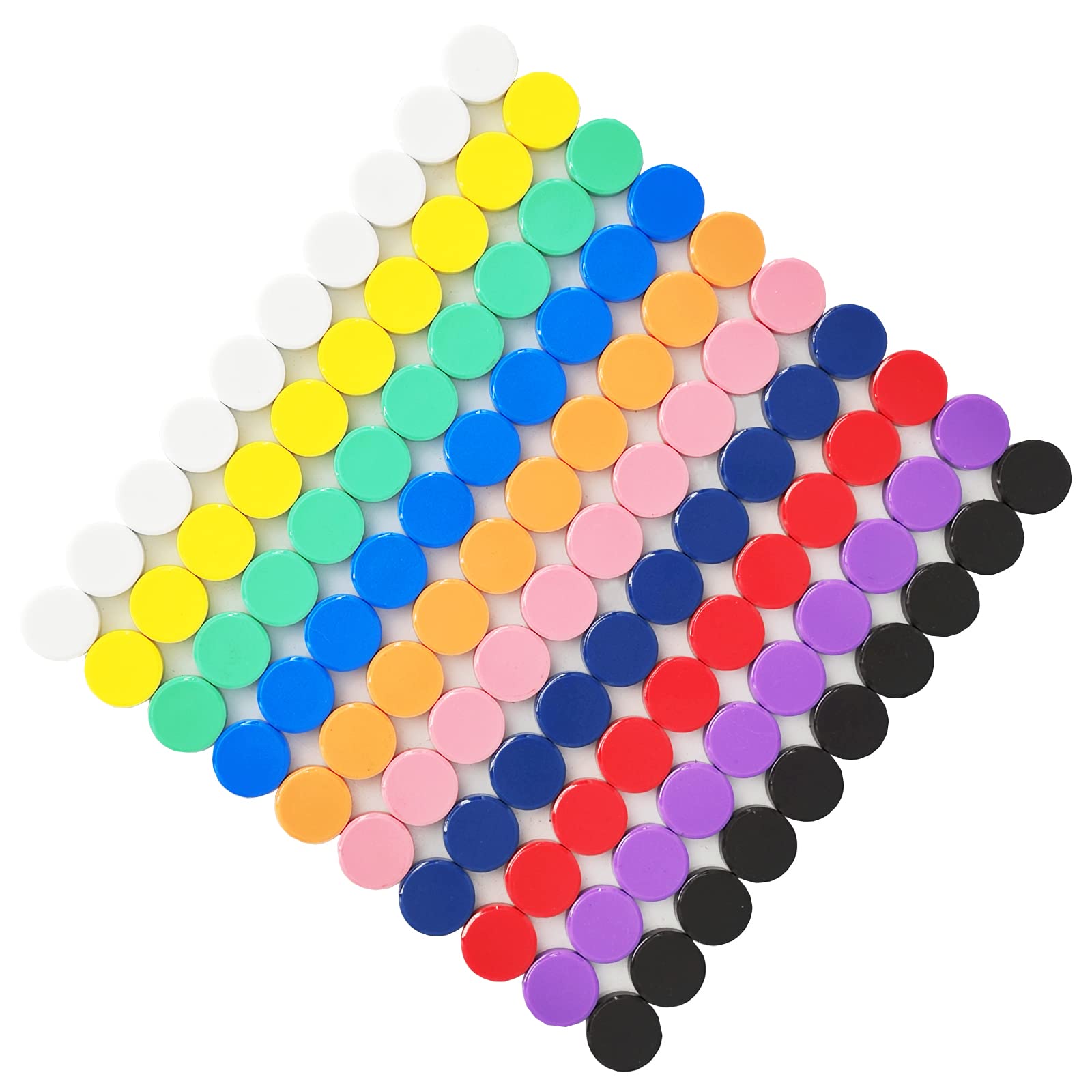 ZDZBLX Fridge Magnets, 100 Pack 10 Colors Magnets for Whiteboards, Strong Magnet, Colorful Mini Small Magnet, Round Cute Magnets for Crafts, Notice Board, Kitchen, Office, Classroom, School (Assorted)