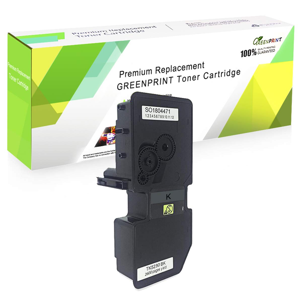 GREENPRINT Compatible Toner Cartridge Kyocera TK5230 TK-5230 Black 2600 Pages for Black for Kyocera ECOSYS P5021cdn, P5021cdw, M5521cdn, M5521cdw Printers