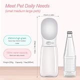 COTOP Portable Dog Water Bottle 550ml White with Bowl Leakproof view 8