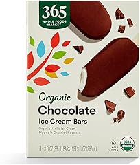 365 by Whole Foods Market, Organic Chocolate Vanilla Ice Cream Bars, 3 fl oz, 3 ct, (Frozen)