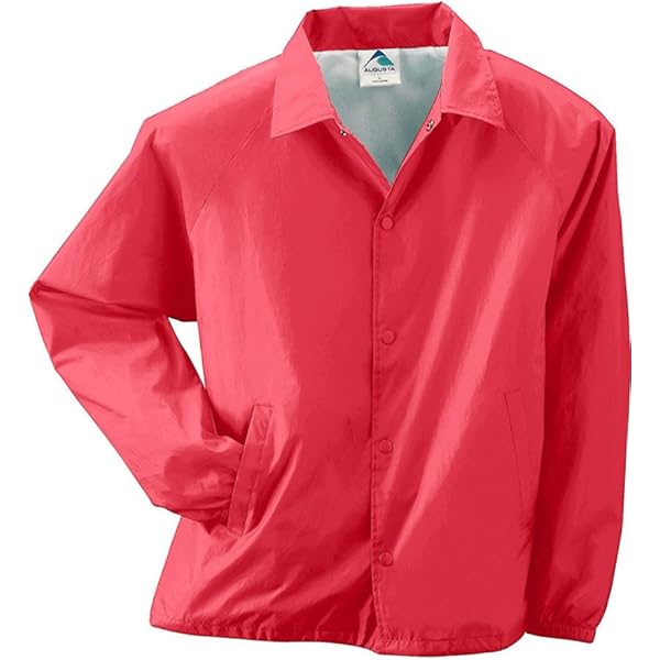 Augusta Sportswear Lined Nylon Coach's Jacket, XL, RED at Amazon