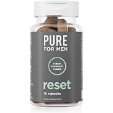 Pure for Men Reset Detox Colon Cleanse Supplement for Men (30 Capsules) | Promotes Digestive & Gut Health, Helps Remove Toxin