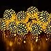 Dephen Solar String Lights - 15ft Outdoor 20LED Christmas Lights, Waterproof Warm White Moroccan for Patio Garden Party Festival Xmas Tree
