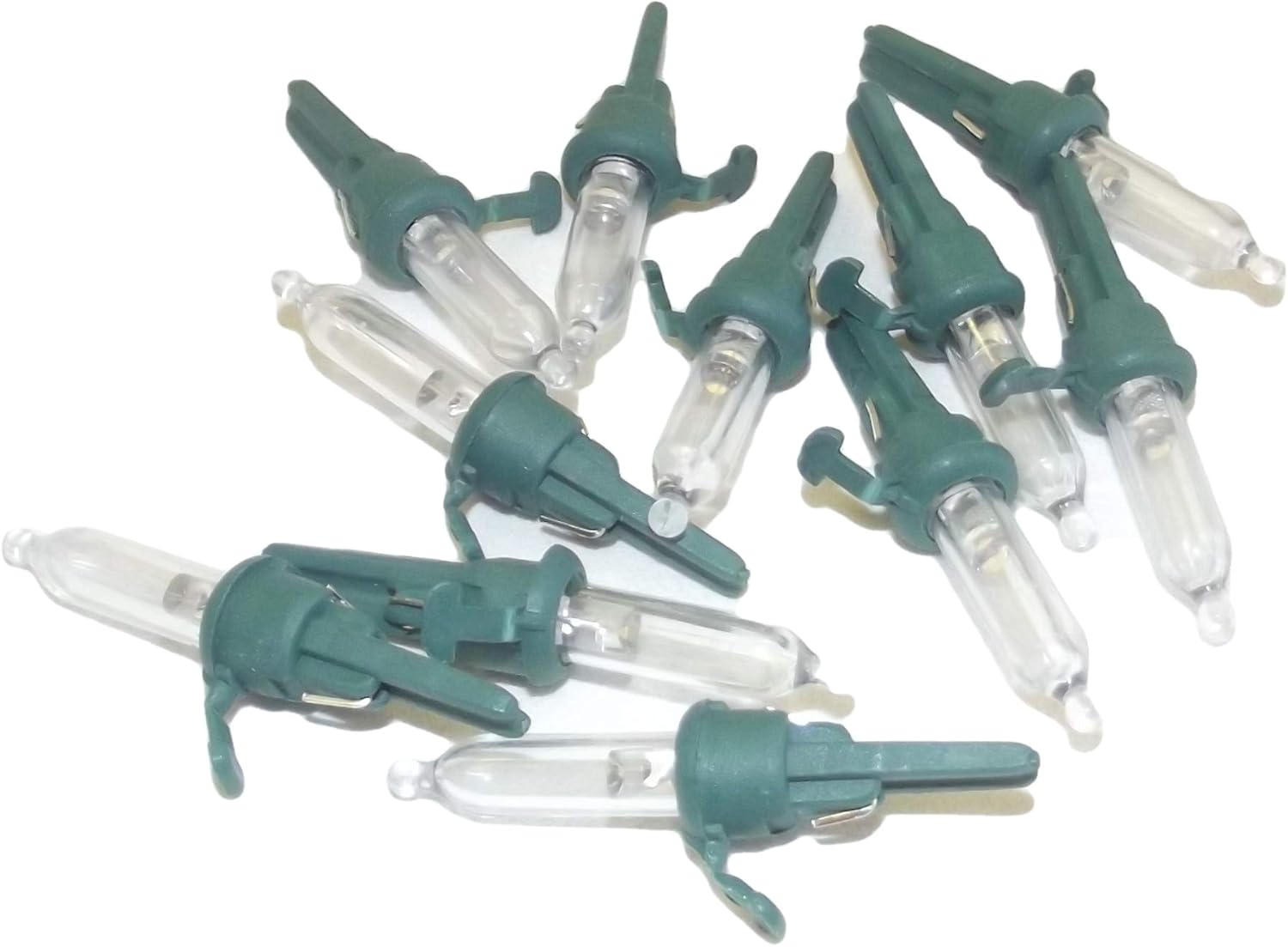 JL Missouri Parts 10 LED Clear 3.4 Volt .068 Watt Mini Bulb Christmas Light Bulbs Tree Light Replacement Indoor Outdoor