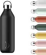 Chilly's Series 2 Bottle 1000ml Abyss Black Stainless Steel Vacuum Insulated